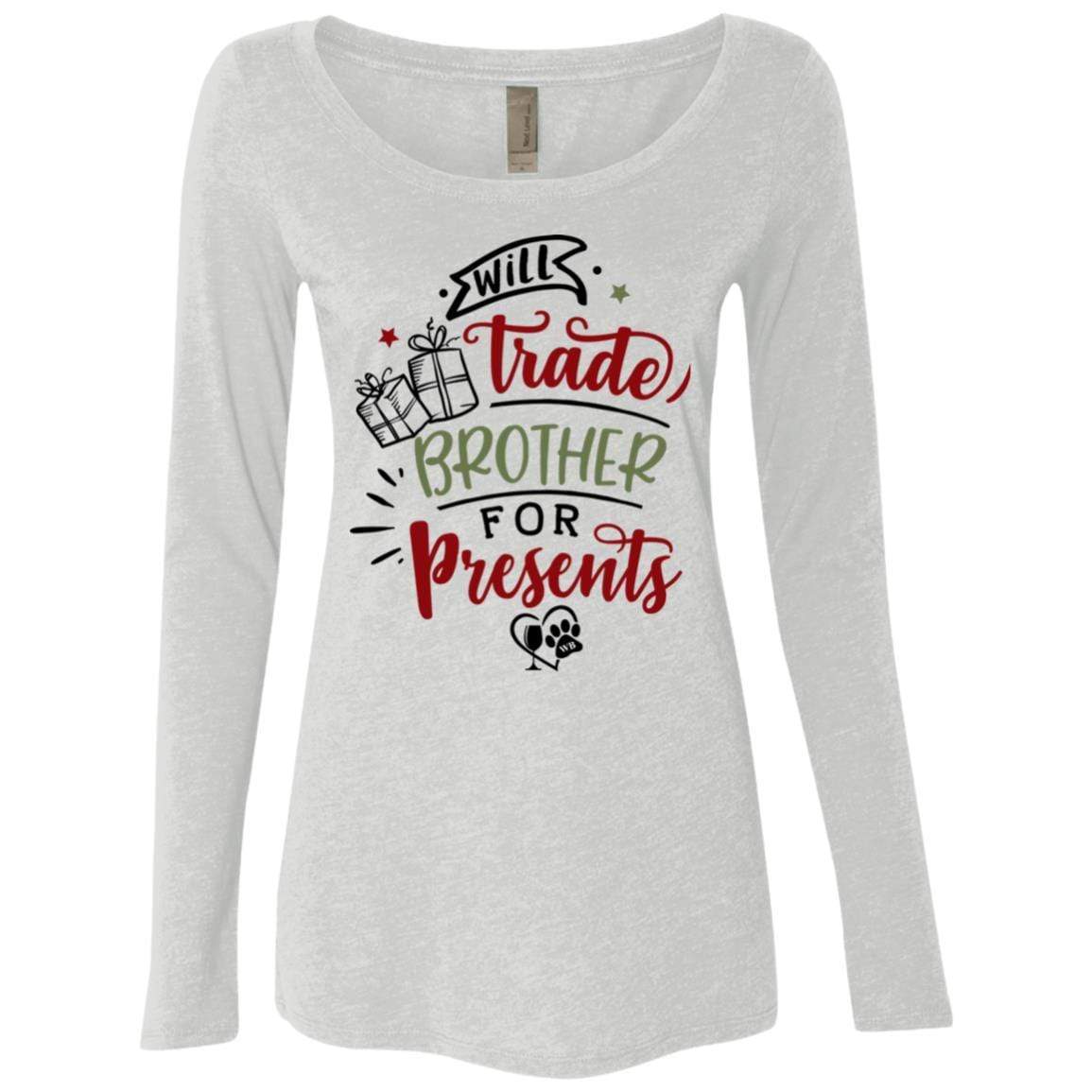 WineyBitches.Co Women's Tri-Blend Long Sleeve Scoop Neck T-Shirt - Soft Comfort Fit for Casual Wear, Lounging & Wine Nights