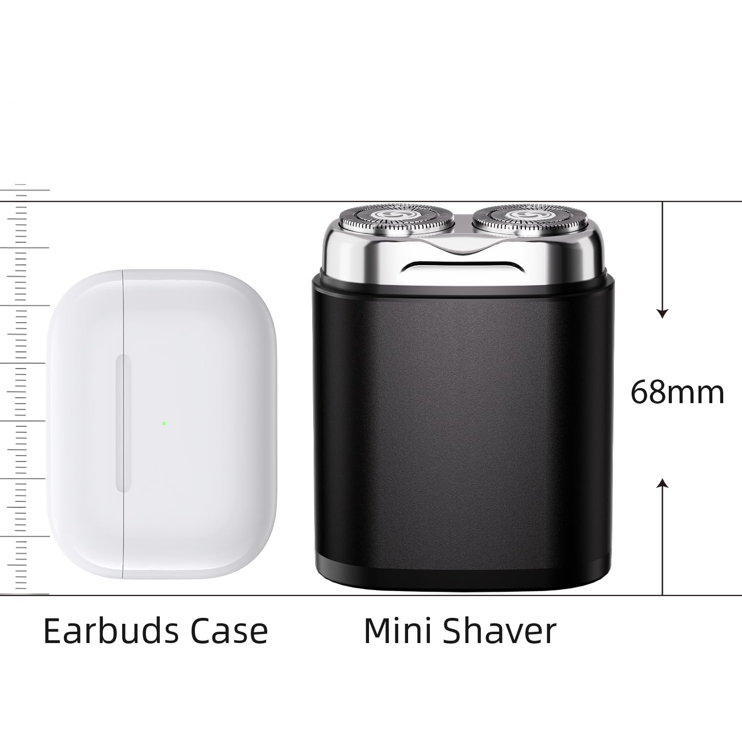 Mini Dual-Head Electric Shaver for Men - Portable Rechargeable Waterproof Razor with Washable Double Heads | Perfect for Home, Car, Travel & On-The-Go Grooming