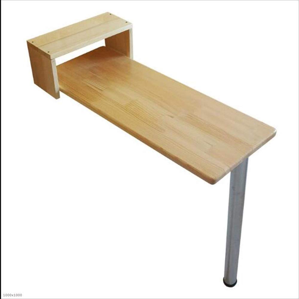 Xinmier Solid Wood Folding Bar Table - Wall Mounted Dining Table & Study Desk for Home, Office, Kitchen - Optional Sizes & Wood Colors (95x209x91cm) - Perfect for Small Spaces, Apartments & Multi-Purpose Use