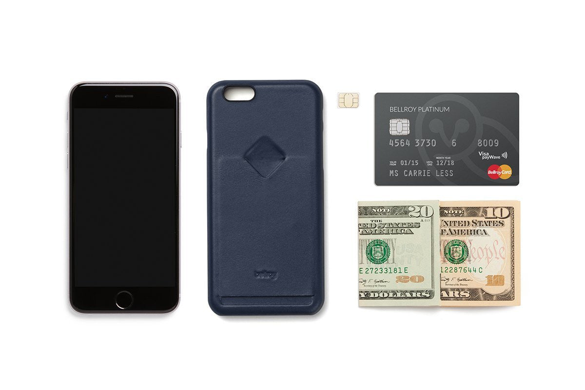 Bellroy Premium Leather Phone Case with Card Slot for iPhone 6/6s - Slim & Protective Wallet Case for Everyday Use, Travel, and Business