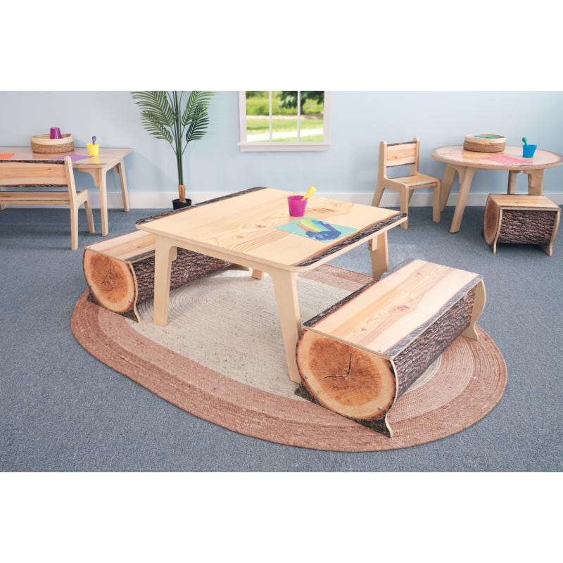 Handcrafted Live Edge Wood Bench - 10