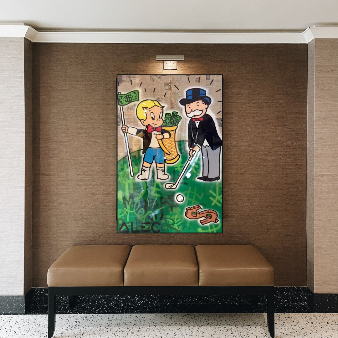 Alec Monopoly Go Yard Golf Canvas Print - Modern Wall Art for Home, Office & Game Room Decor