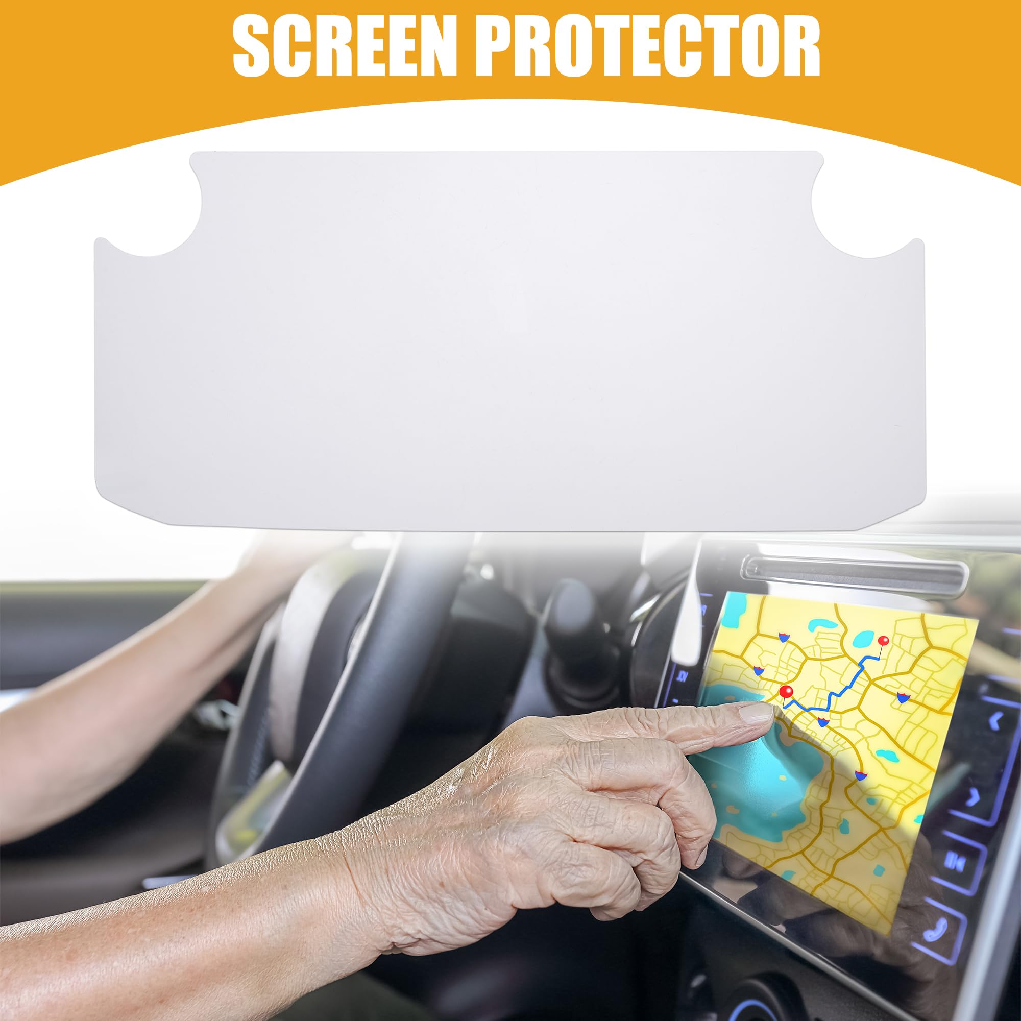 Premium Tempered Glass Screen Protector for Mitsubishi Outlander 2022-2024 - HD Clear Anti-Scratch Navigation Display Cover - 1PC - Perfect for Road Trips & Daily Commuting