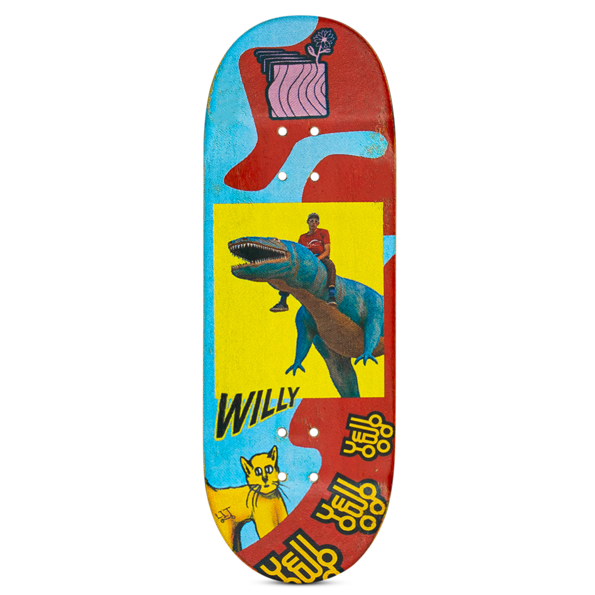 Yellowood Fingerboard Deck - Willy III | Professional Mini Skateboard for Tricks & Stunts | Perfect for Kids, Teens & Collectors | Indoor & Outdoor Play