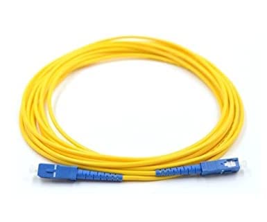 Optilink SC/PC to SC/PC Single Mode Fiber Optic Patch Cable - 5m Simplex Optical Fiber Connector for High-Speed Internet, Data Center, Telecom & Home Networking