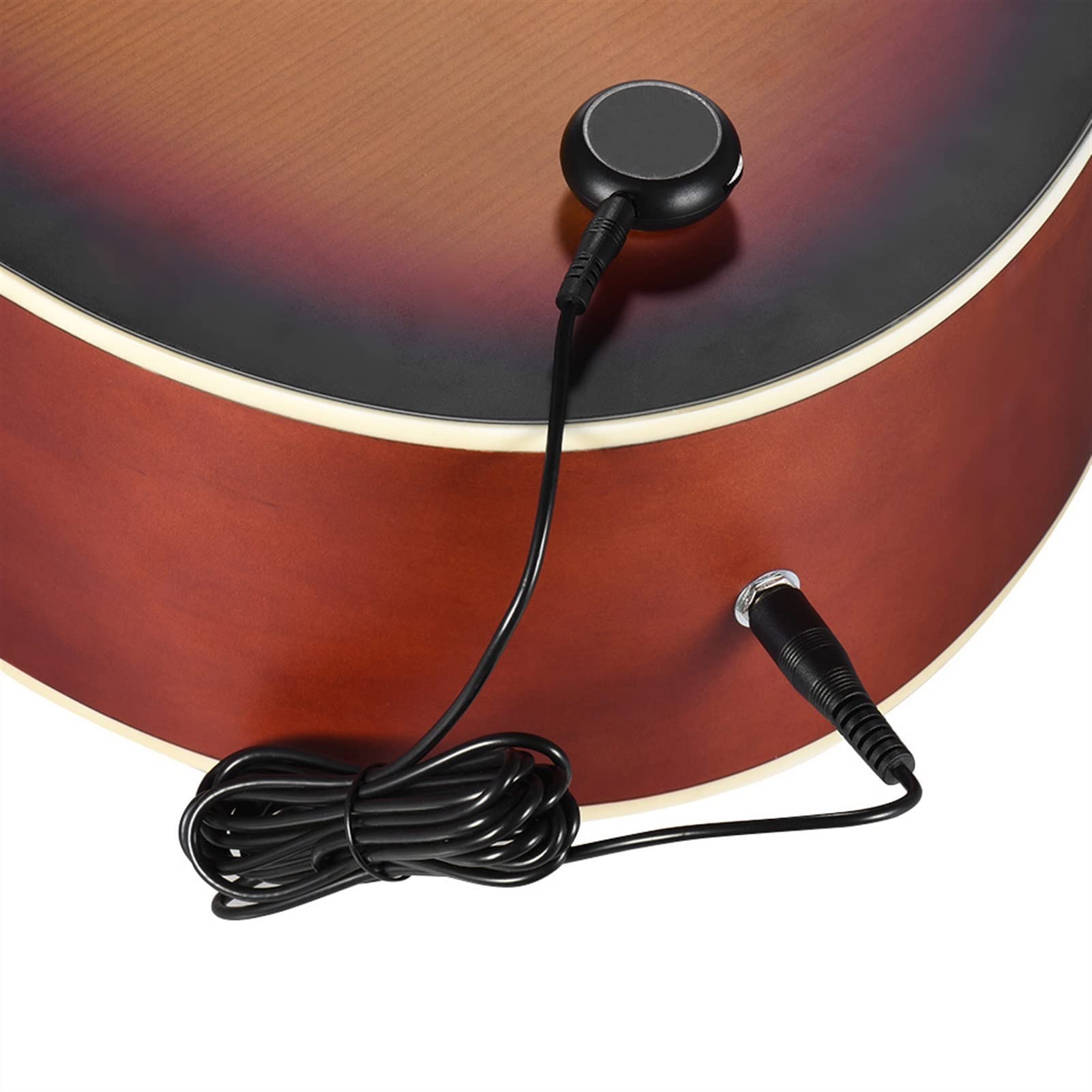 Acoustic Guitar Pickup - Mini Piezo Contact Microphone Transducer with 3M Cable for Classical & Folk Guitars | Perfect for Live Performances & Recording