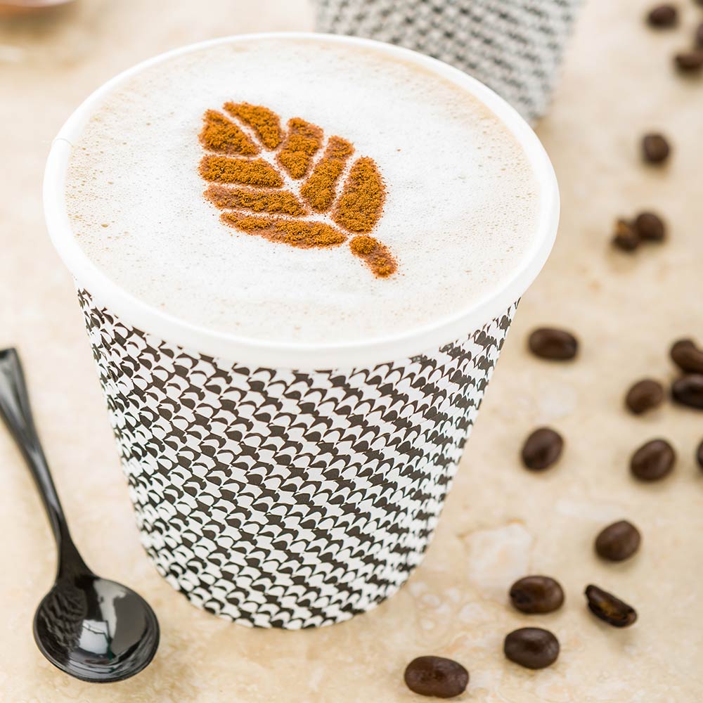 8 oz Houndstooth Pattern Disposable Paper Coffee Cups - 3.5