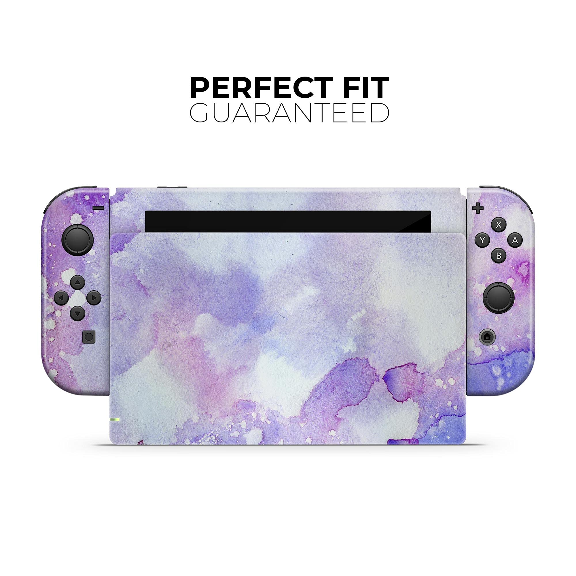 Nintendo Switch OLED Dock Skin Decal - Scratch-Resistant Removable Vinyl Wrap Cover - Blue Watercolor Texture - Compatible with Switch OLED Dock Only - Perfect for Gaming Setup & Console Protection