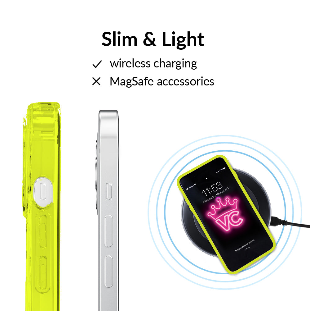 Neon Yellow Clear iPhone Case - Shockproof & Slim Protective Cover for iPhone [Model] - Perfect for Outdoor Activities, Sports & Daily Use