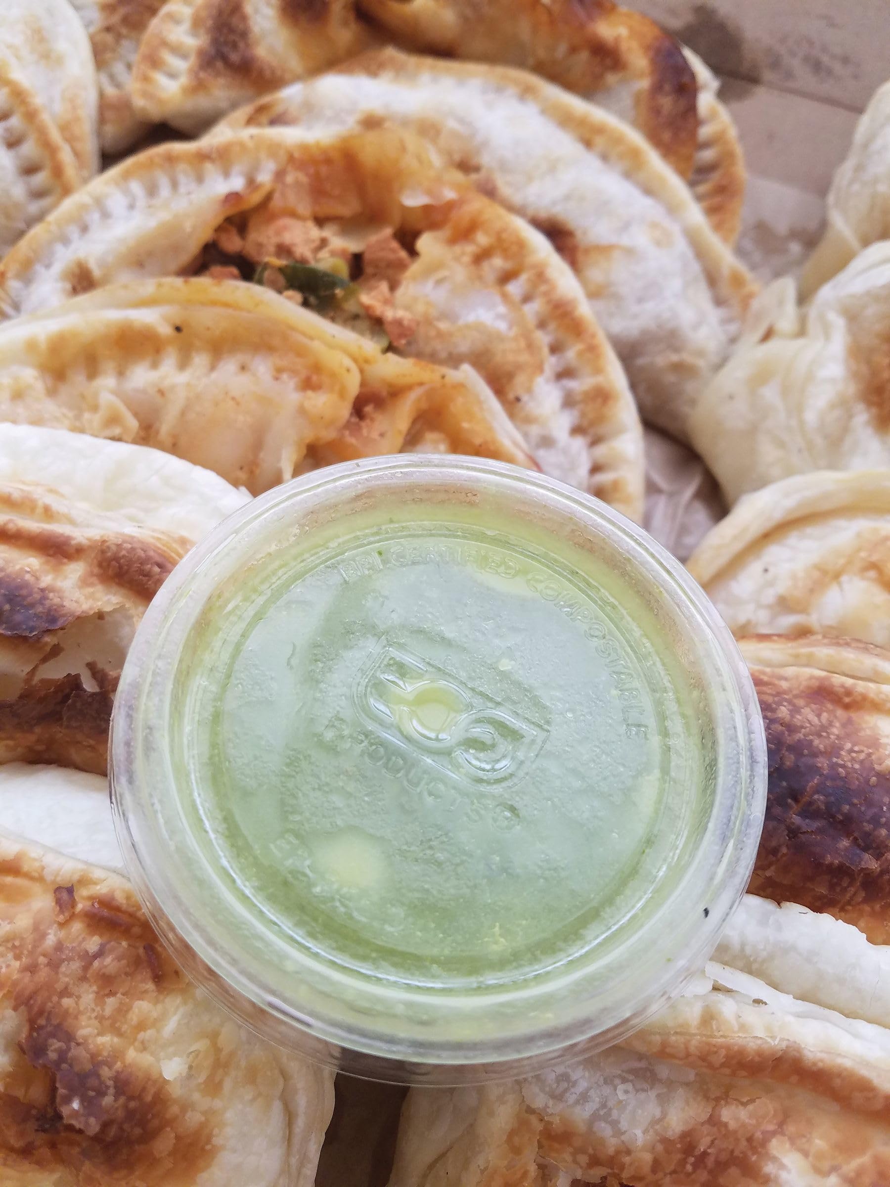 Eco-Friendly Compostable Clear PLA Plastic Portion Cup Lids - 2000 Count Case | Fits 2-4oz Food Containers | Plant-Based & Biodegradable | Perfect for Catering, Takeout, and Food Service Businesses