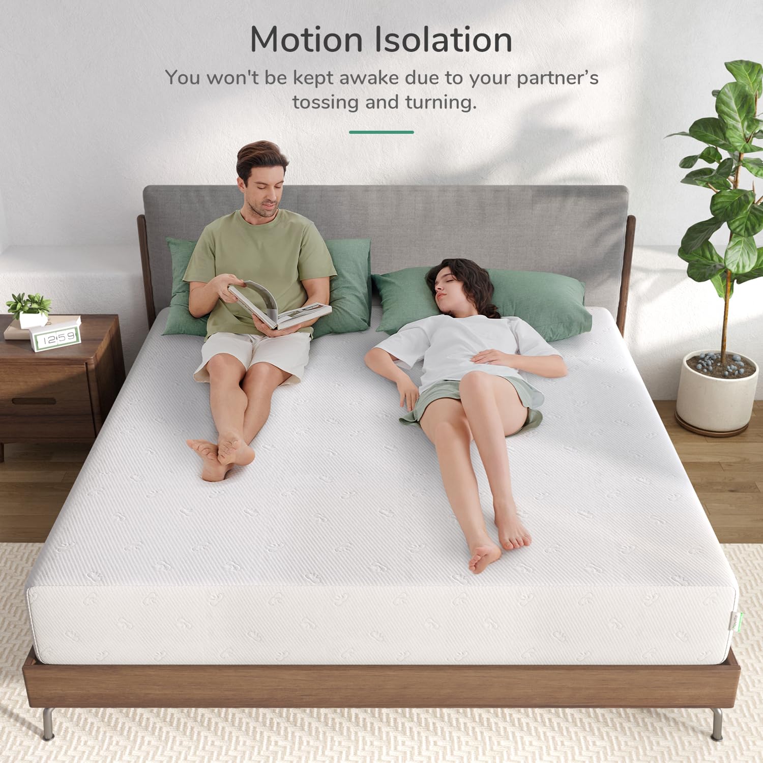 Novilla 10 Inch Queen Size Memory Foam Mattress - Cooling Gel Infused for Pressure Relief & Temperature Regulation, Breathable Comfort Foam with Removable Washable Cover | Perfect for Bedroom, Guest Room & Apartment Sleeping