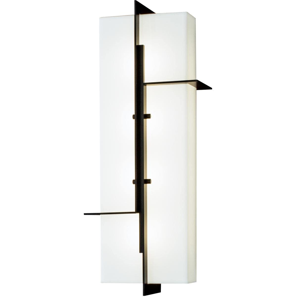 Norwell Lighting 1235-MB-AC Matrix 18-Inch 12W LED Outdoor Wall Lantern - Matte Black with Clear Acrylic Diffuser - Weatherproof Exterior Light for Porch, Patio, Garden & Entryway