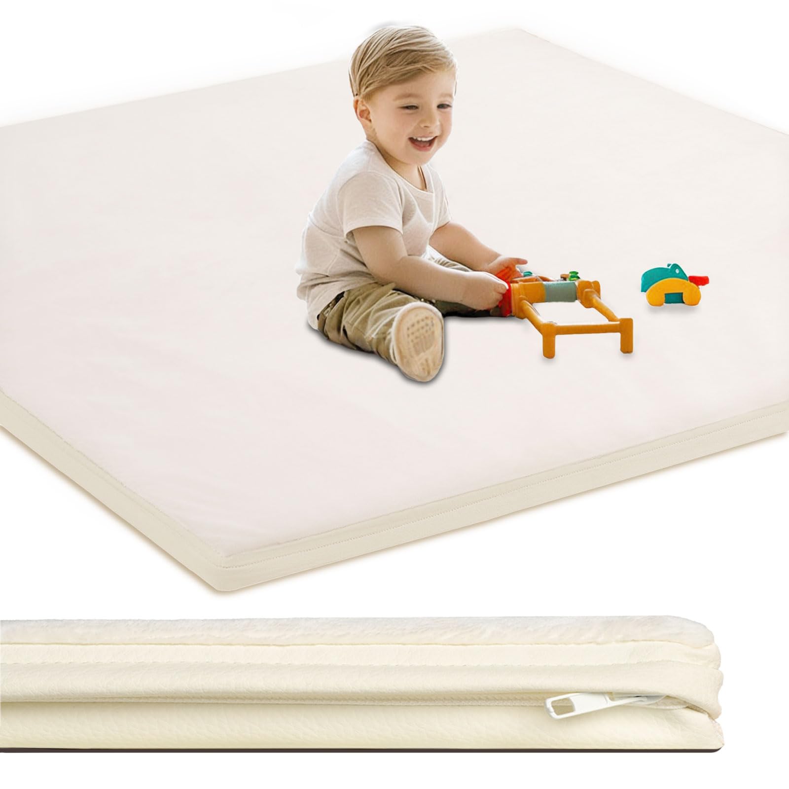 Soft Velvet Baby Play Mat for Floor - 1.3