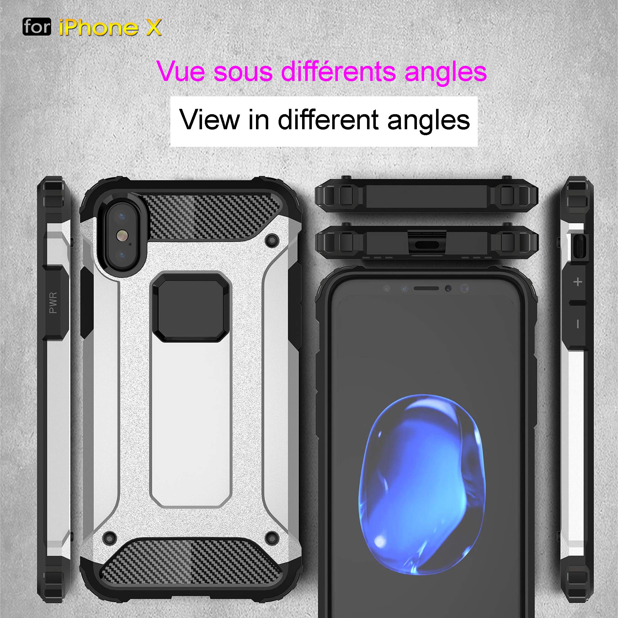 Premium Armor Back Case for iPhone 11 Pro Max with Screen Protector - 2-in-1 Hybrid Hard PC + Soft TPU Dual Layer Heavy Duty Protection Cover (Rose Gold) | Perfect for Outdoor Activities, Travel & Daily Use