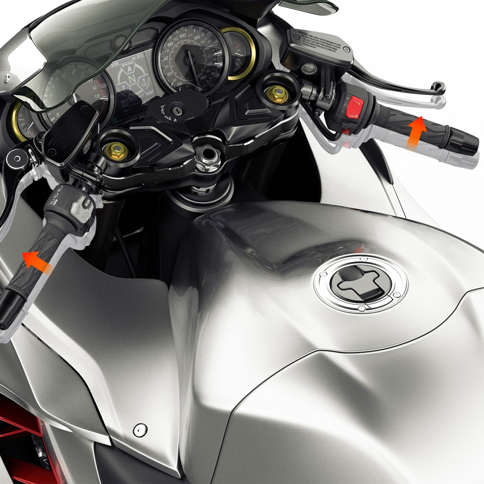 2022-2025 Suzuki Hayabusa GSX1300R 26mm Aluminum Handlebar Riser Kit - 1