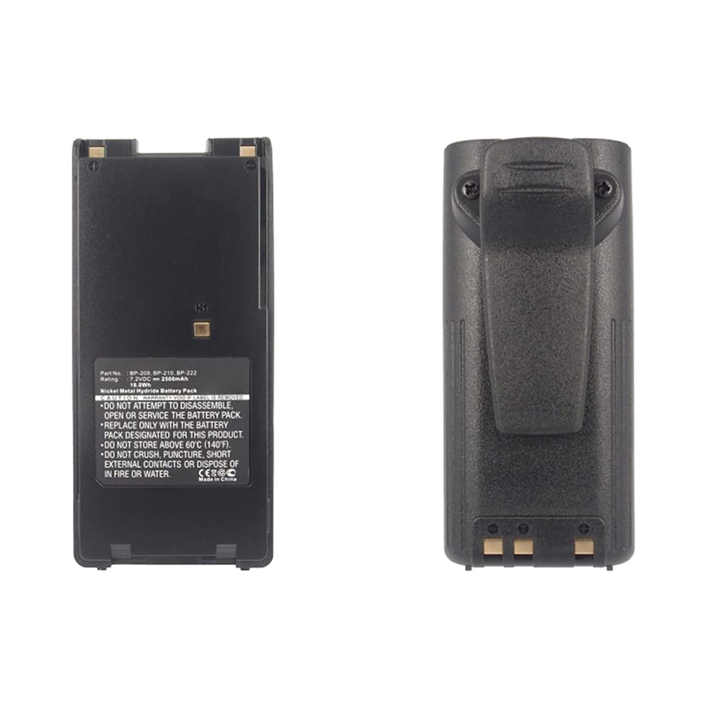 Synergy Digital 2-Way Radio Battery - 2500mAh Ni-MH Rechargeable Battery for Icom IC-F3GS Walkie Talkie, Compatible with BP-210 Replacement (7.2V High Capacity) - Perfect for Security, Construction & Outdoor Adventures