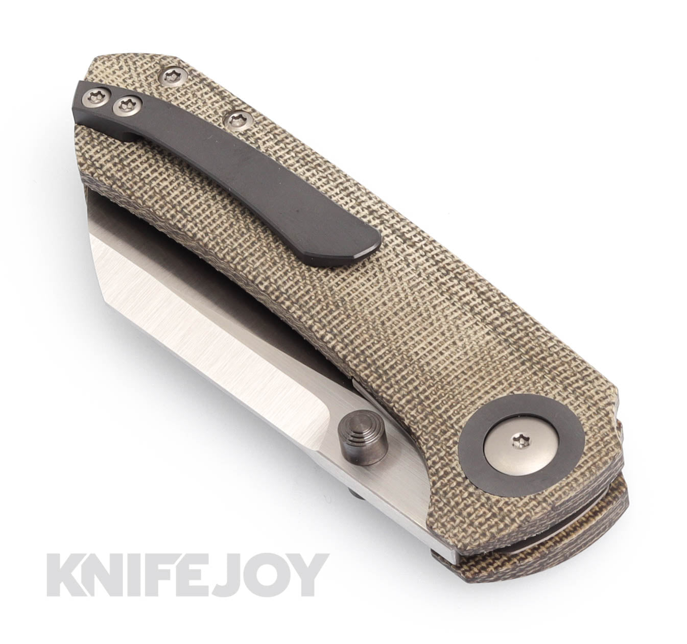 Christensen Knifeworks Maverick S Linerlock Folding Knife - Premium M390 Steel Blade with Green Micarta Handles & Zirconium Accents - EDC, Outdoor, Camping, Survival Gear