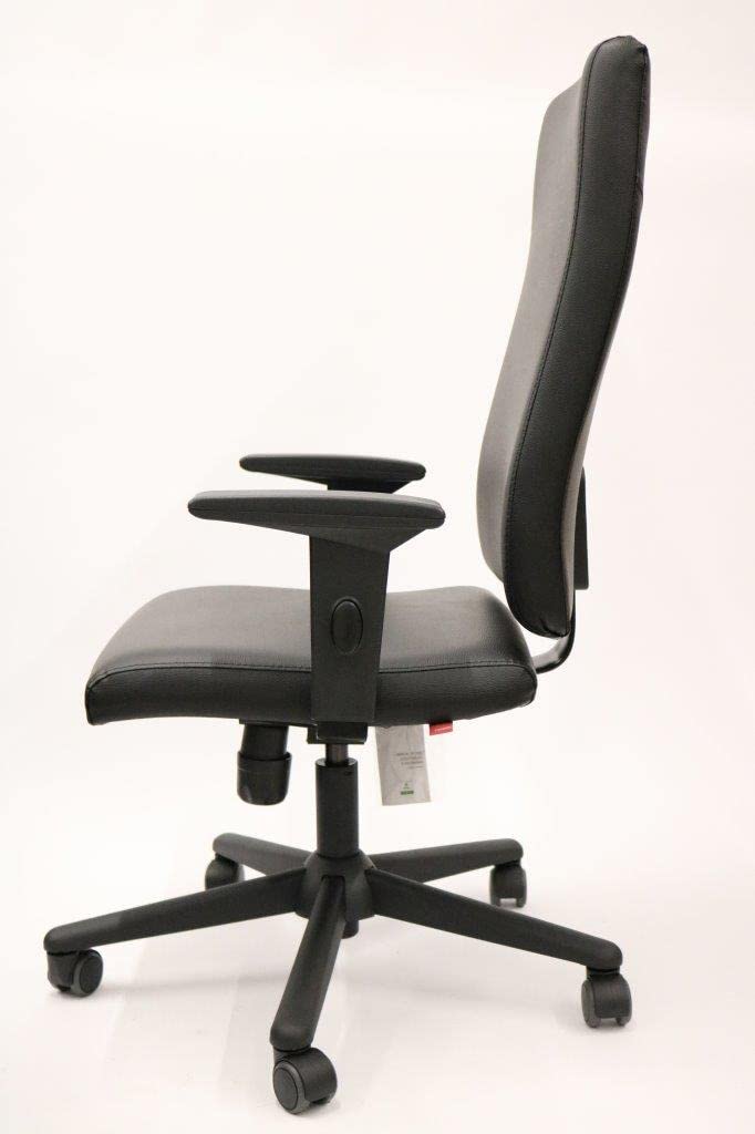 Ergonomic Slim Office Chair - High Back Bonded Leather Computer Desk Chair with Lumbar Support, Adjustable Height, Seat Depth & Armrests | Perfect for Home Office, Gaming & Workspace Comfort