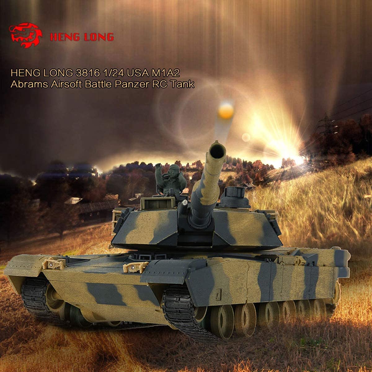 M1A2 Abrams USA Battle Tank RC 16