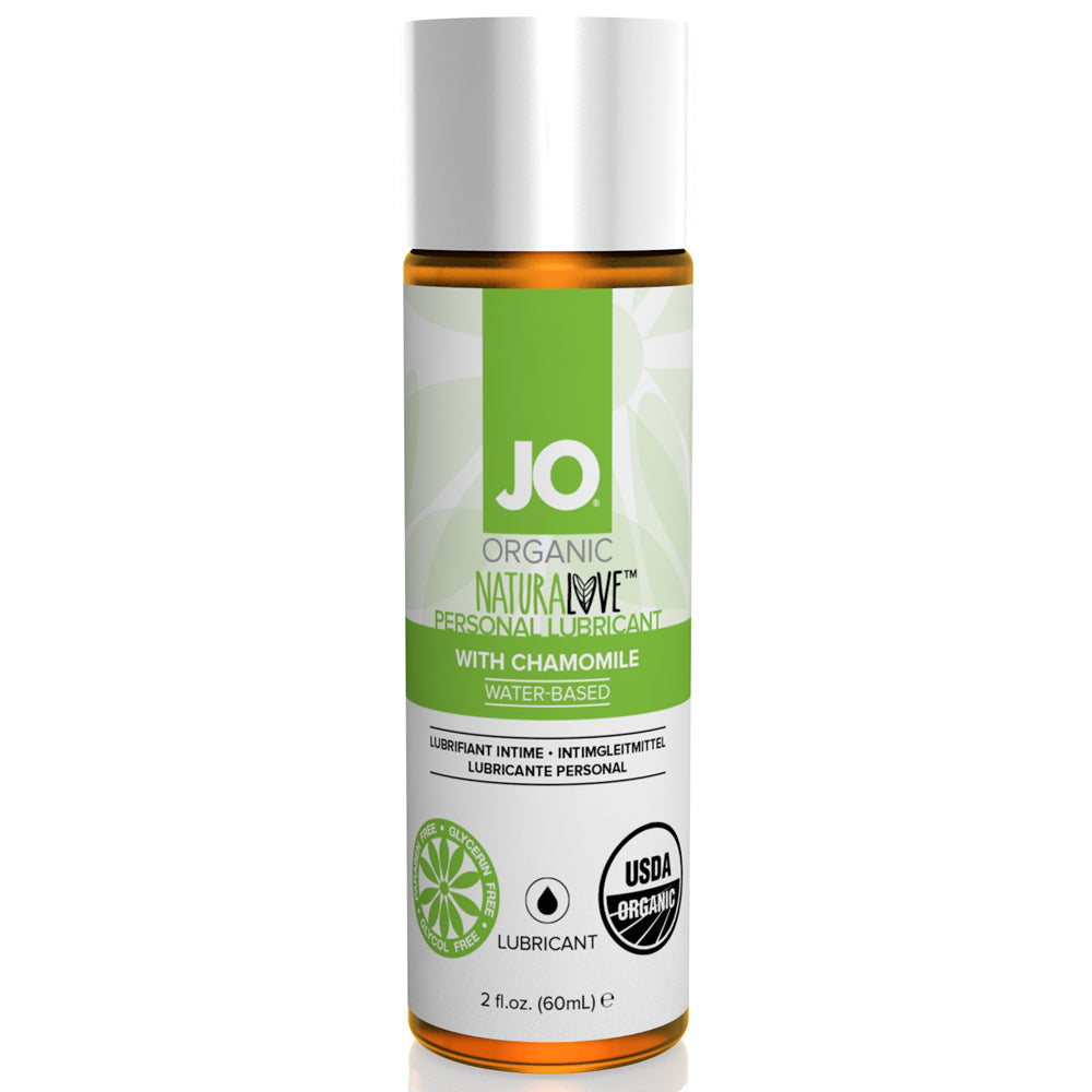 JO Naturalove Organic Water-Based Personal Lubricant - Hypoallergenic & pH Balanced for Sensitive Skin | Perfect for Couples, Massage & Intimate Moments