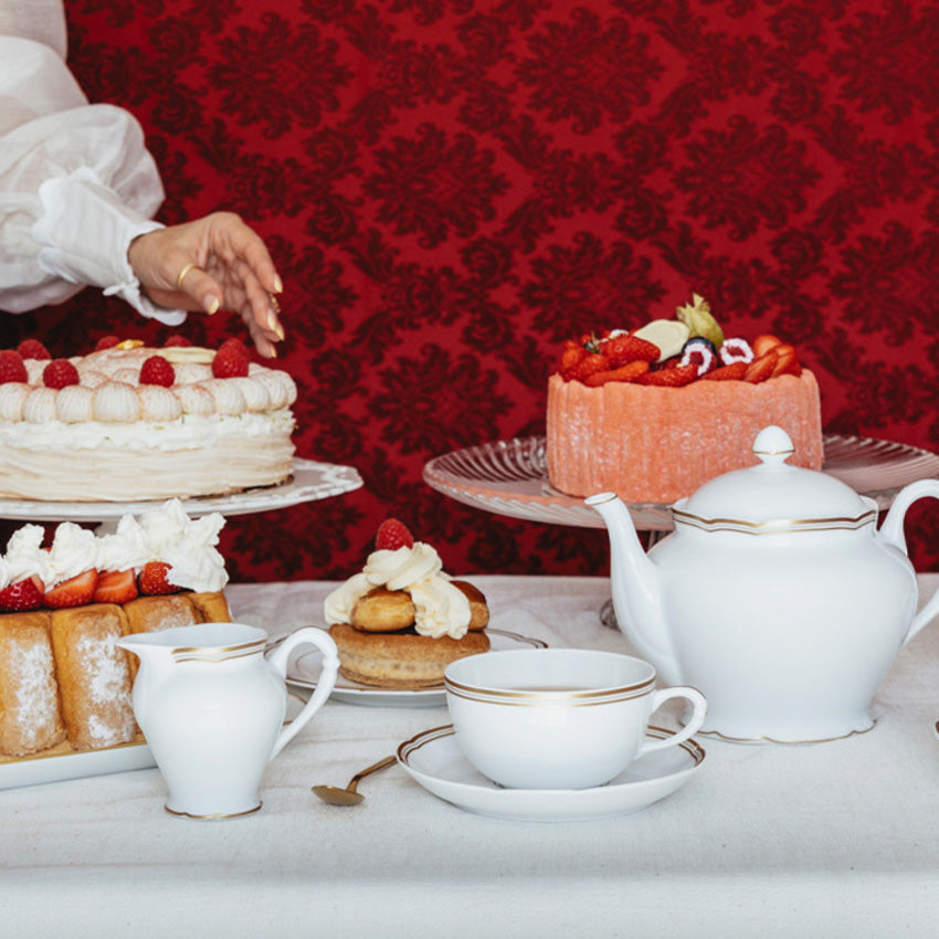 Bernardaud Pompadour Porcelain Cereal Bowl - Elegant Breakfast & Dessert Dish for Home Dining & Entertaining
