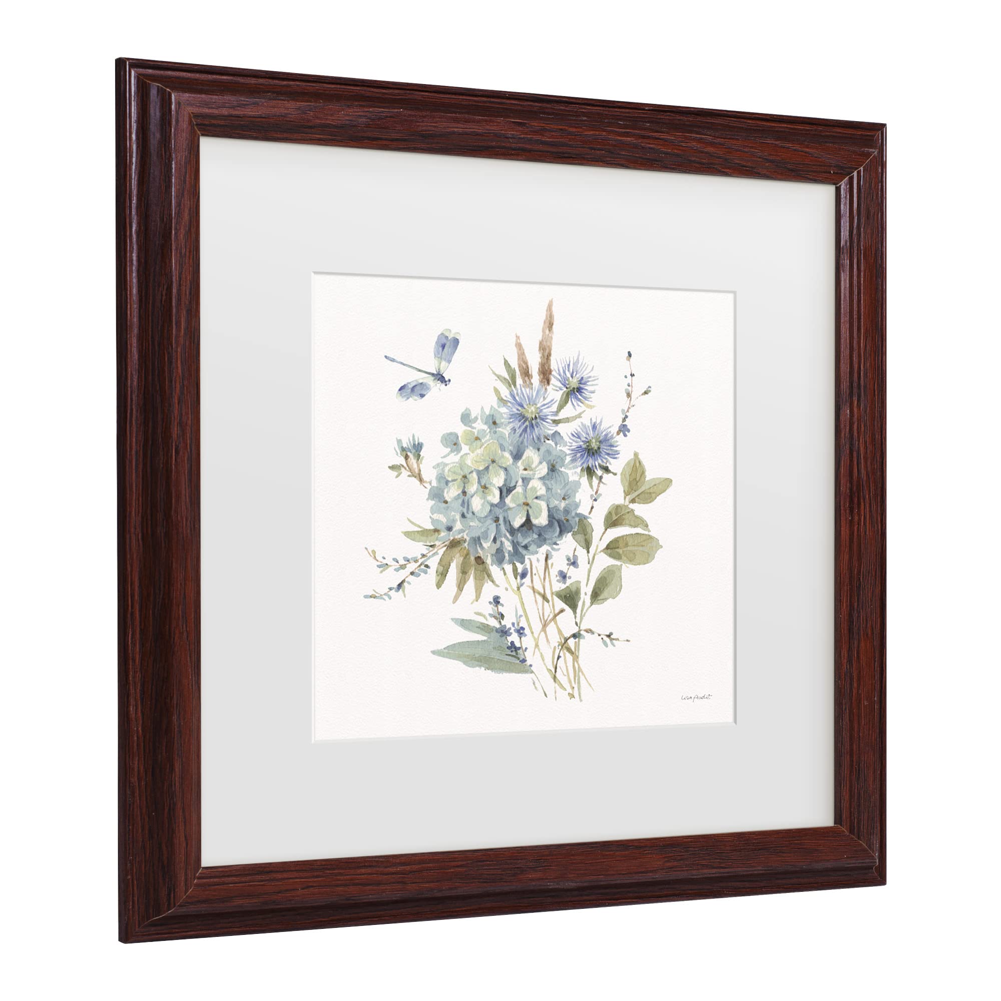 Bohemian Blue 04 on White Canvas Wall Art by Lisa Audit - Handmade Bohemian Home Decor for Living Room, Bedroom & Office