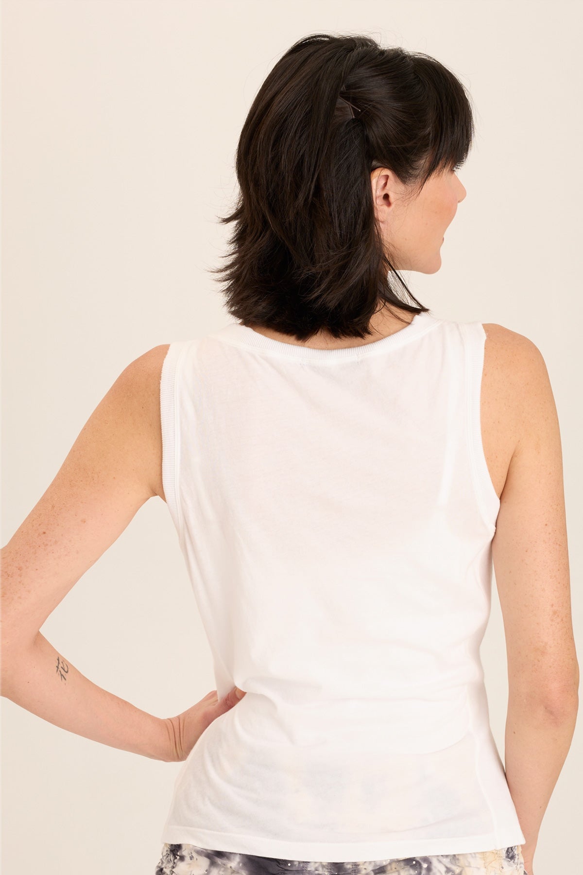 Rexel Jersey Rib Insert Shirred Tank Top for Women - Soft Stretchy Comfort Fit Casual Wear for Summer, Gym, and Layering