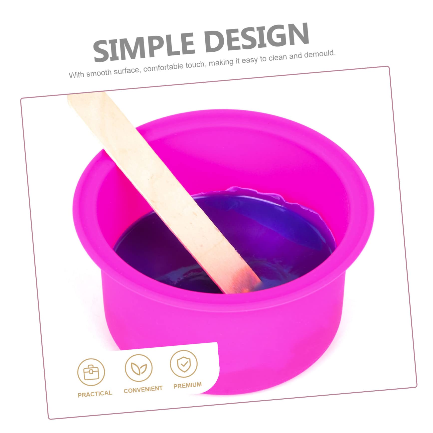 2-Pack Wax Melting Bowls for Hair Removal & Crafting - Wax Bean Melting Pan, Wax Heater Inner Pot with Foam Bears - Perfect for DIY Waxing, Candle Making & Beauty Salon Supplies (Rosy Color)