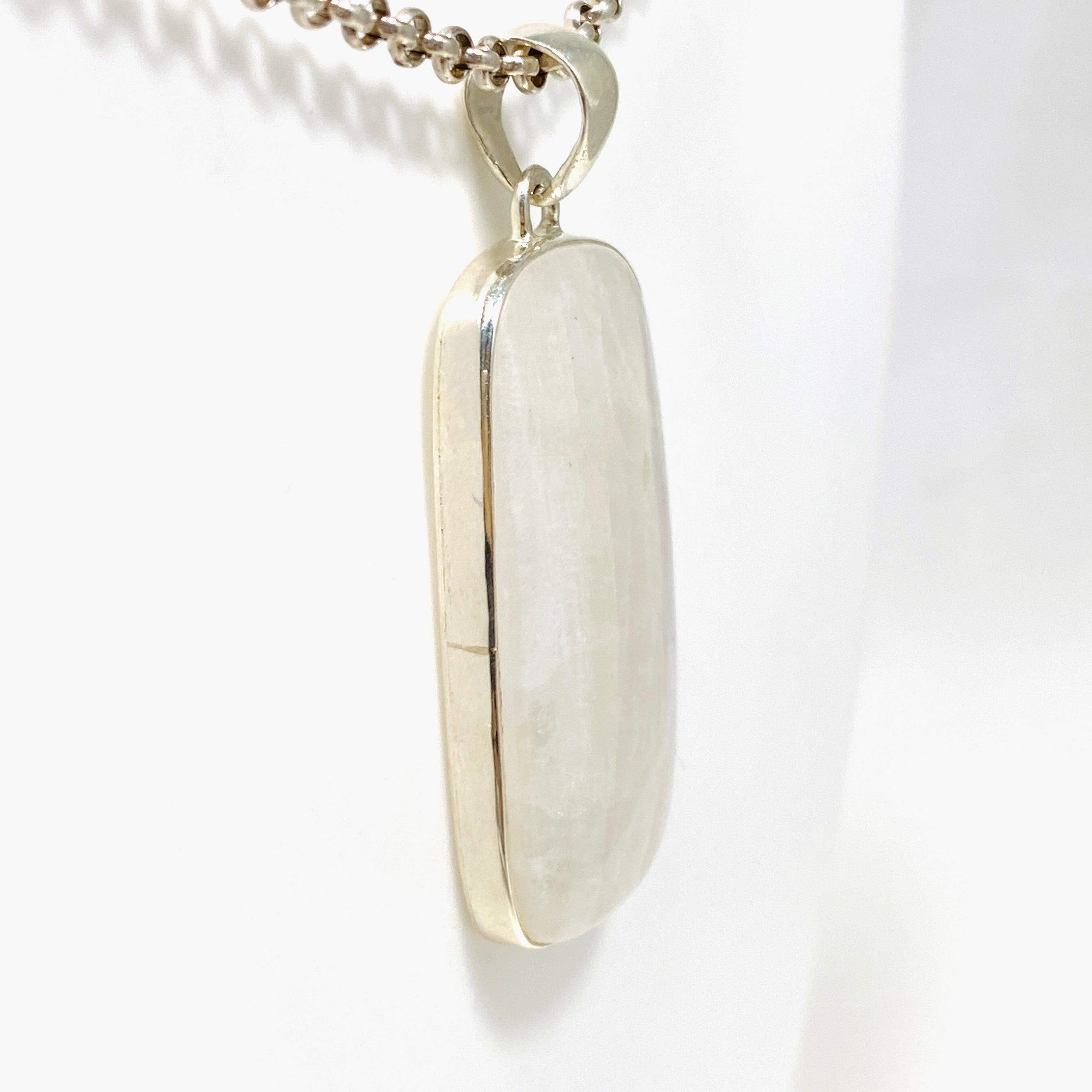 Moonstone Rectangular Pendant Necklace KPGJ4257 - Elegant Gemstone Jewelry for Women, Perfect for Everyday Wear & Special Occasions