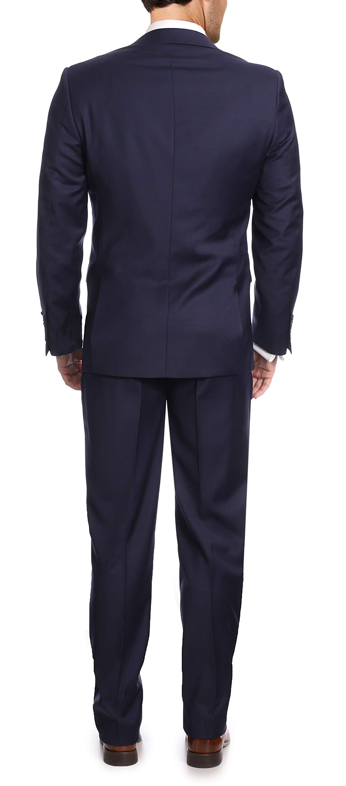 Men's Classic Fit Two-Button 100% Wool Suit Set - Perfect for Business Meetings, Weddings & Formal Events