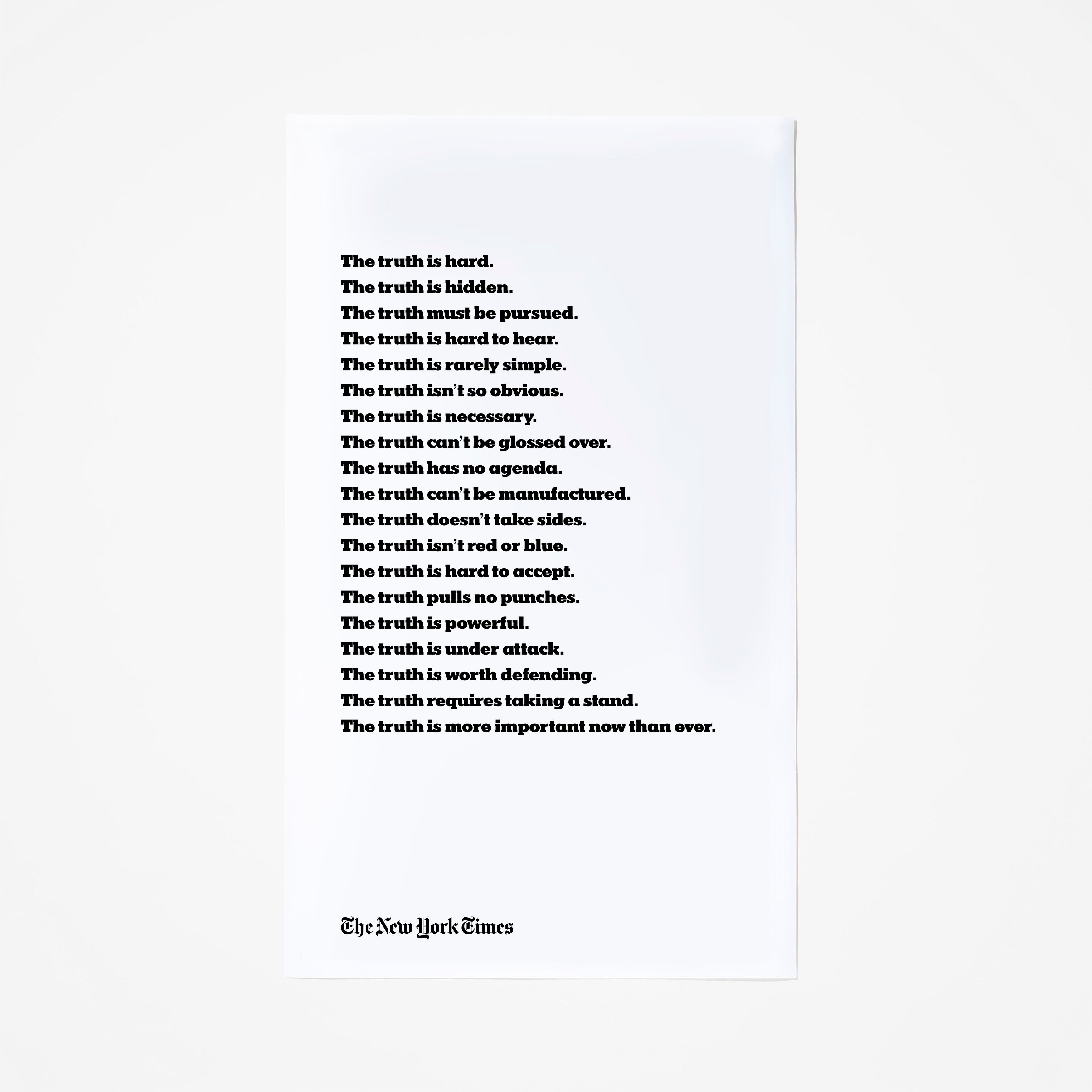 Truth Text Poster - Motivational Wall Art for Home & Office Decor - Inspirational Quotes for Living Room, Bedroom, or Workspace