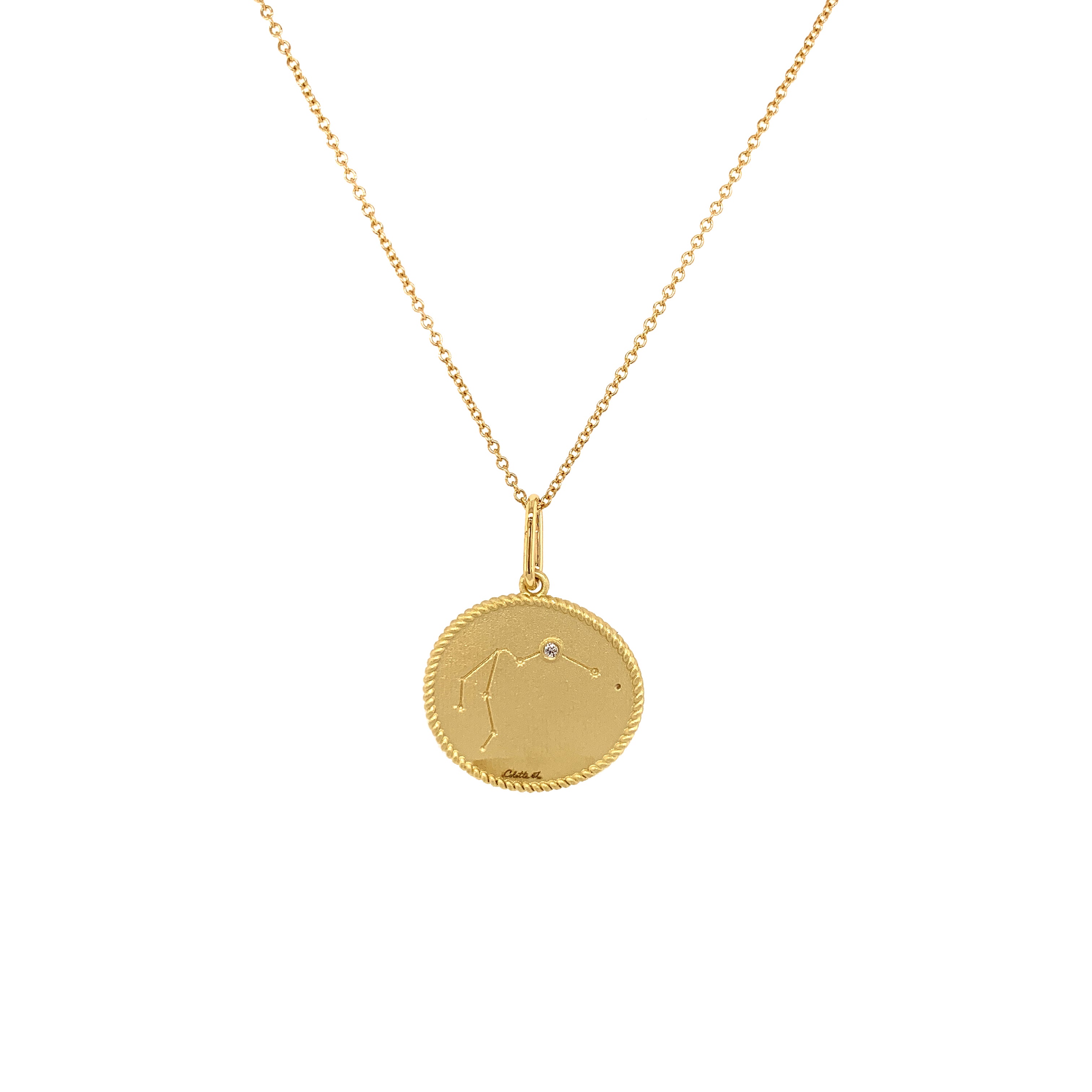 Double Sided Zodiac Pendant Necklace - Personalized Astrology Jewelry Gift for Women - Perfect for Birthdays, Anniversaries & Spiritual Occasions
