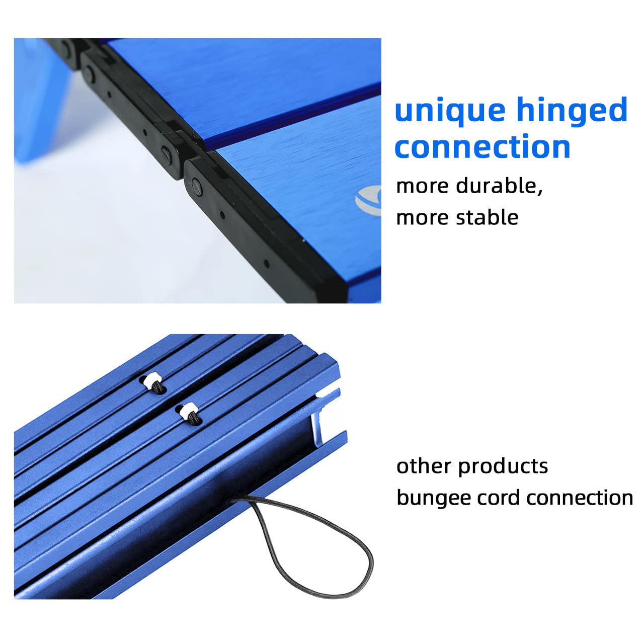 ROCK CLOUD Portable Aluminum Beach Table - Ultralight Mini Folding Camping Table for Outdoor, Picnic & Travel - Blue | Perfect for Beach, Camping, Backyard & Tailgating