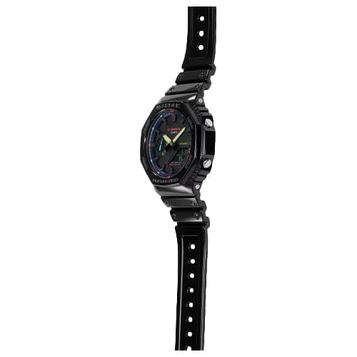 Casio G-Shock GA-2100RGB-1A Digital Watch for Men - Shock Resistant, Waterproof, LED Backlight - Perfect for Outdoor Sports, Hiking & Daily Wear