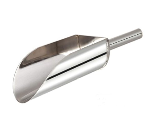 THW® Extra Large Stainless Steel Flour Scoop - Heavy Duty Commercial Grain, Dry Goods, Candy & Spice Scooper - Durable & Easy Clean Kitchen Tool for Baking, Coffee Beans, Pet Food & Bulk Storage