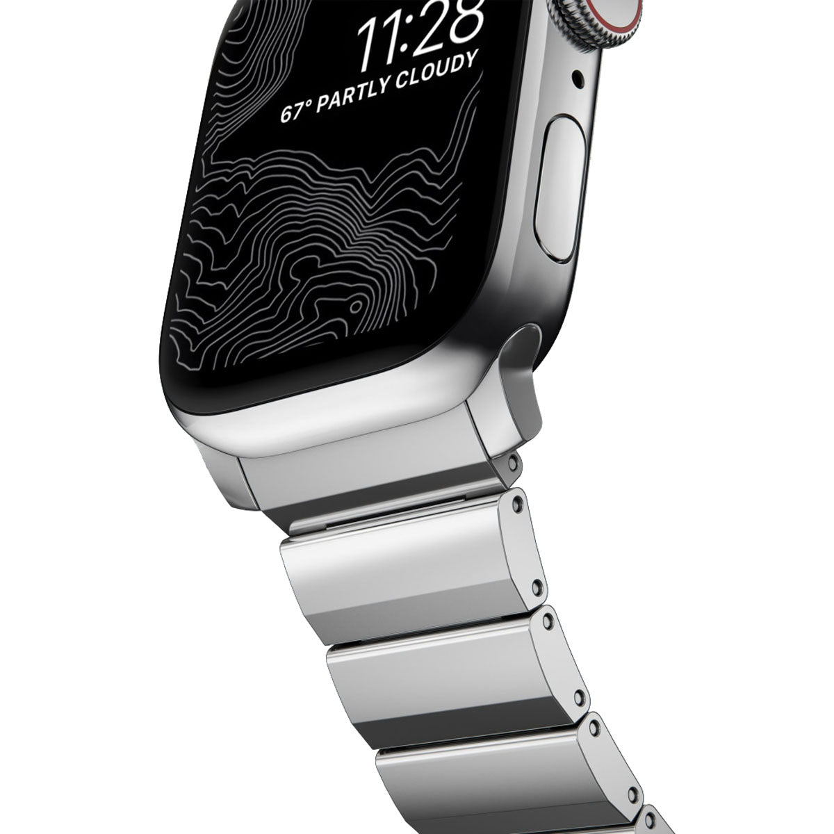 Nomad Apple Watch Band 40mm / 41mm Stainless Steel with Silver Hardware - Durable & Stylish for Workouts, Office & Everyday Wear