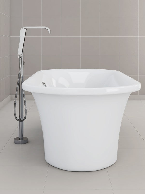 Isla Floor Standing Bathtub Faucet - Modern Freestanding Tub Filler with Hand Shower - Perfect for Luxury Bathroom, Spa, and Master Suite Relaxation