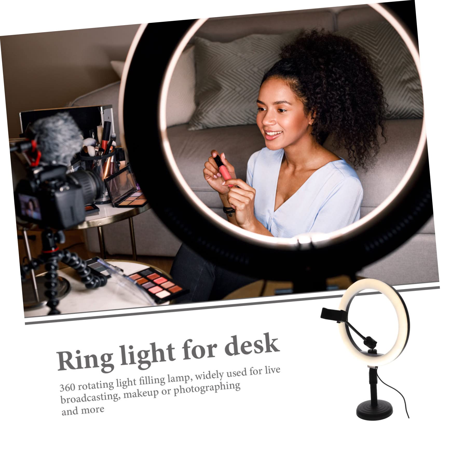OSALADI 2-Pack LED Ring Light Kit with Stand & Phone Holder - 10