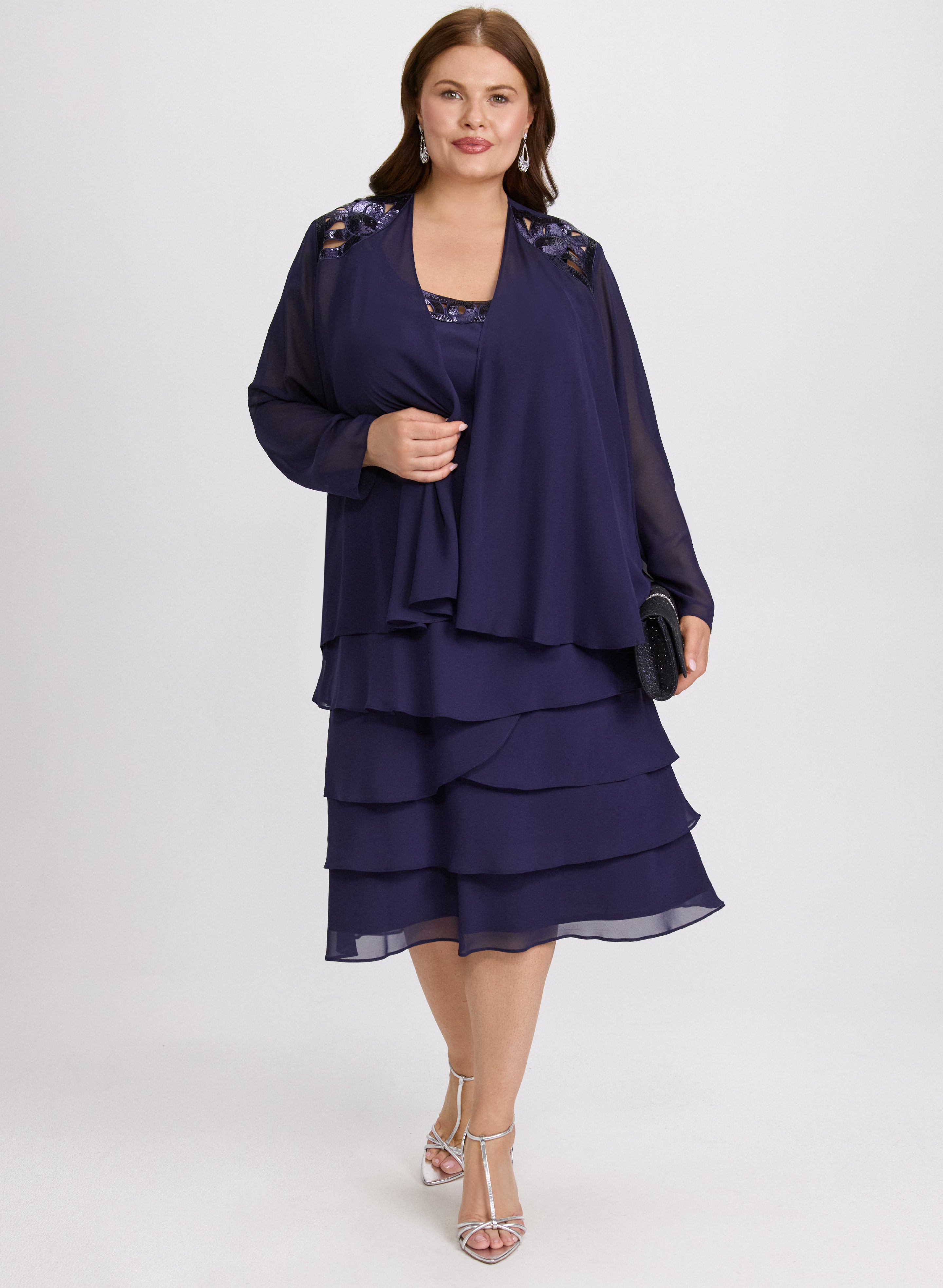 Elegant Chiffon Jacket and Dress Set for Women - Lightweight & Stylish Outfit for Spring, Summer, and Special Occasions