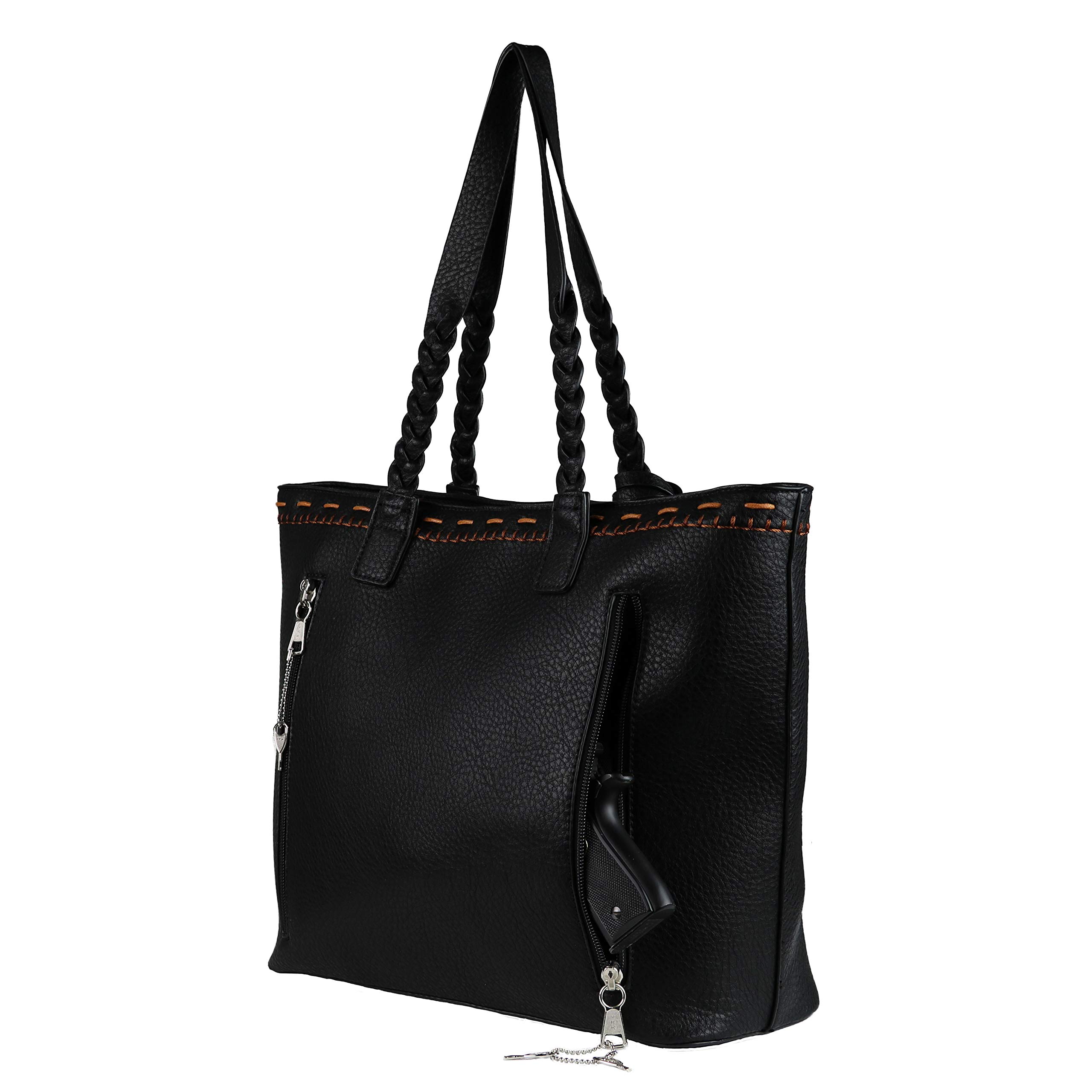 Concealed Carry Purse for Women - Locking Cora Stitched Gun Tote with Secure Zipper Pocket | Perfect for Everyday Carry, Travel & Self-Defense