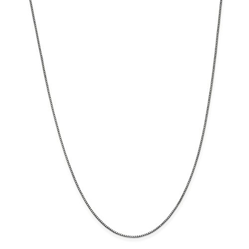 14K White Gold 1mm Box Chain Necklace for Men & Women - Elegant Everyday Jewelry for Gifts, Anniversaries & Special Occasions