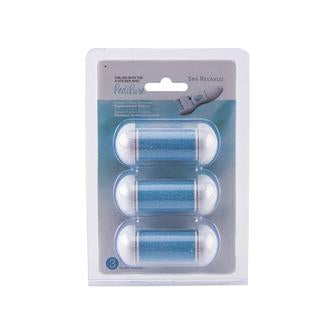 RELAXUS 3 Pack Callus Remover Replacement Rollers for Feet - Electric Pedicure File Refills - Perfect for Home Pedicure & Foot Care Routine