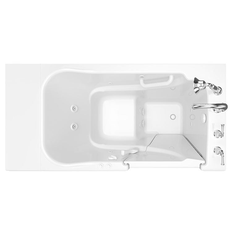 3052 Series 30W x 52L Gelcoat Walk-In Whirlpool Bathtub - Right Hand Drain & Faucet - Perfect for Spa-Like Relaxation in Master Bathrooms & Luxury Homes