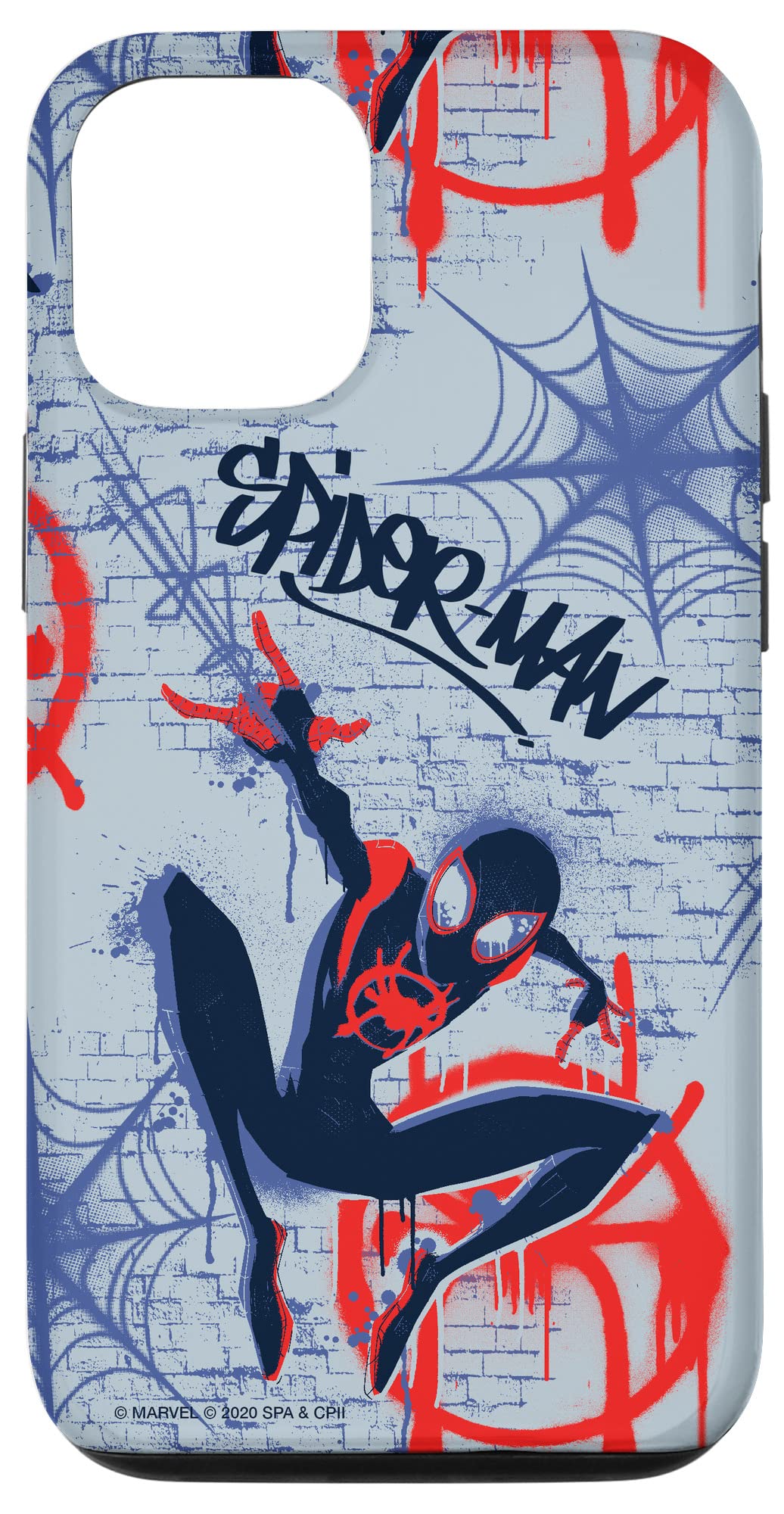 iPhone 12/12 Pro Marvel Spider-Man Case - Into the Spider-Verse Graffiti Design | Protective Phone Cover for Fans | Perfect for Daily Use, Travel & Superhero Enthusiasts