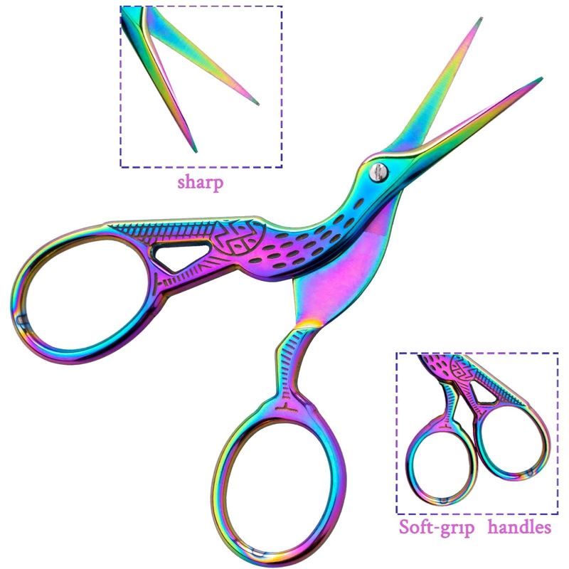Premium Stainless Steel Stork Scissors - Sharp Surgical-Grade Scissors for Medical, Crafting & First Aid - Ideal for Nurses, Doctors, Artists & DIY Enthusiasts