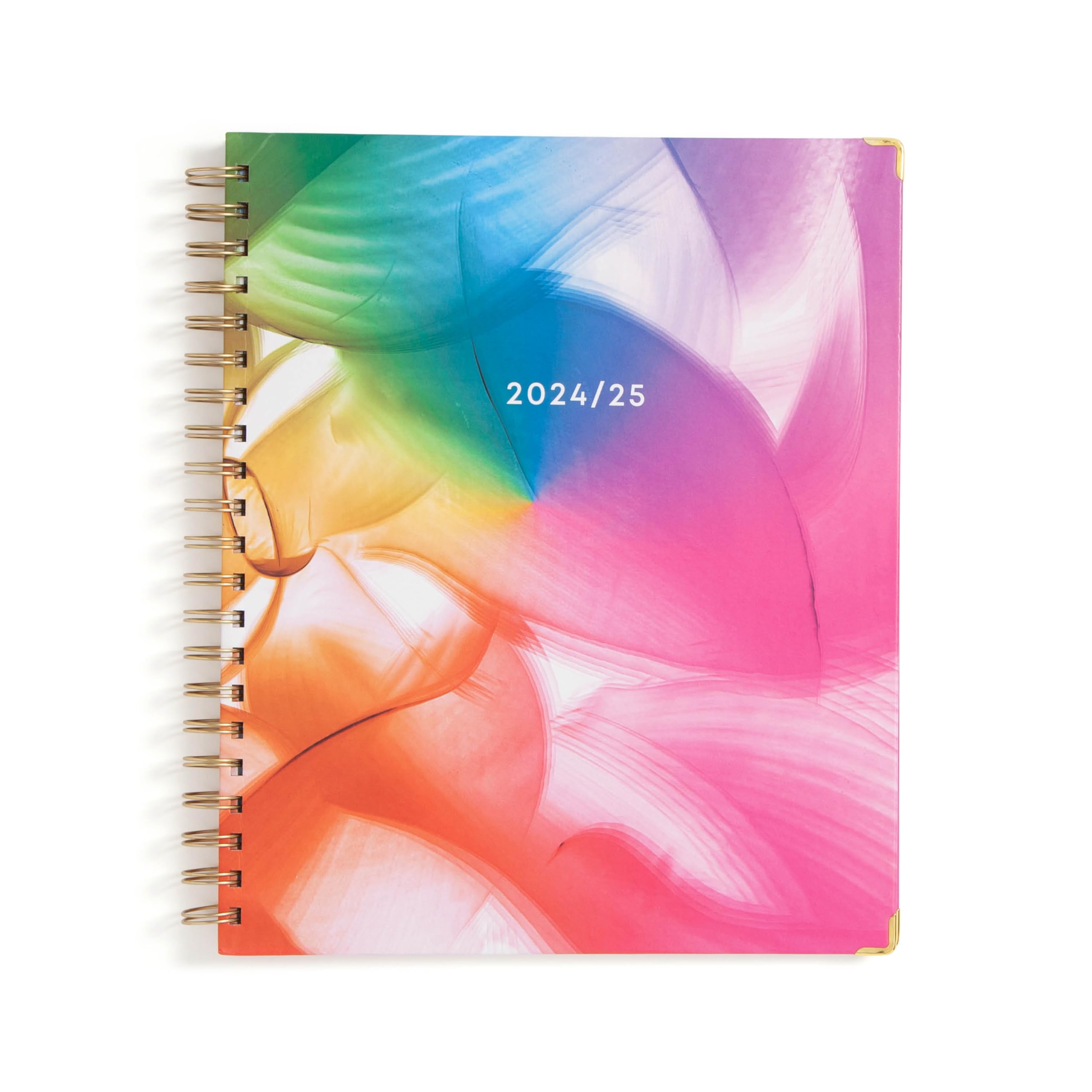 Blue Sky 2024-2025 Teacher Planner - Weekly & Monthly Lesson Organizer, 8.5 x 11 Inch Hardcover Wirebound Calendar, Rainbow Paint Design - Perfect for Classroom Planning, Homeschooling & Teacher Gifts (150649)