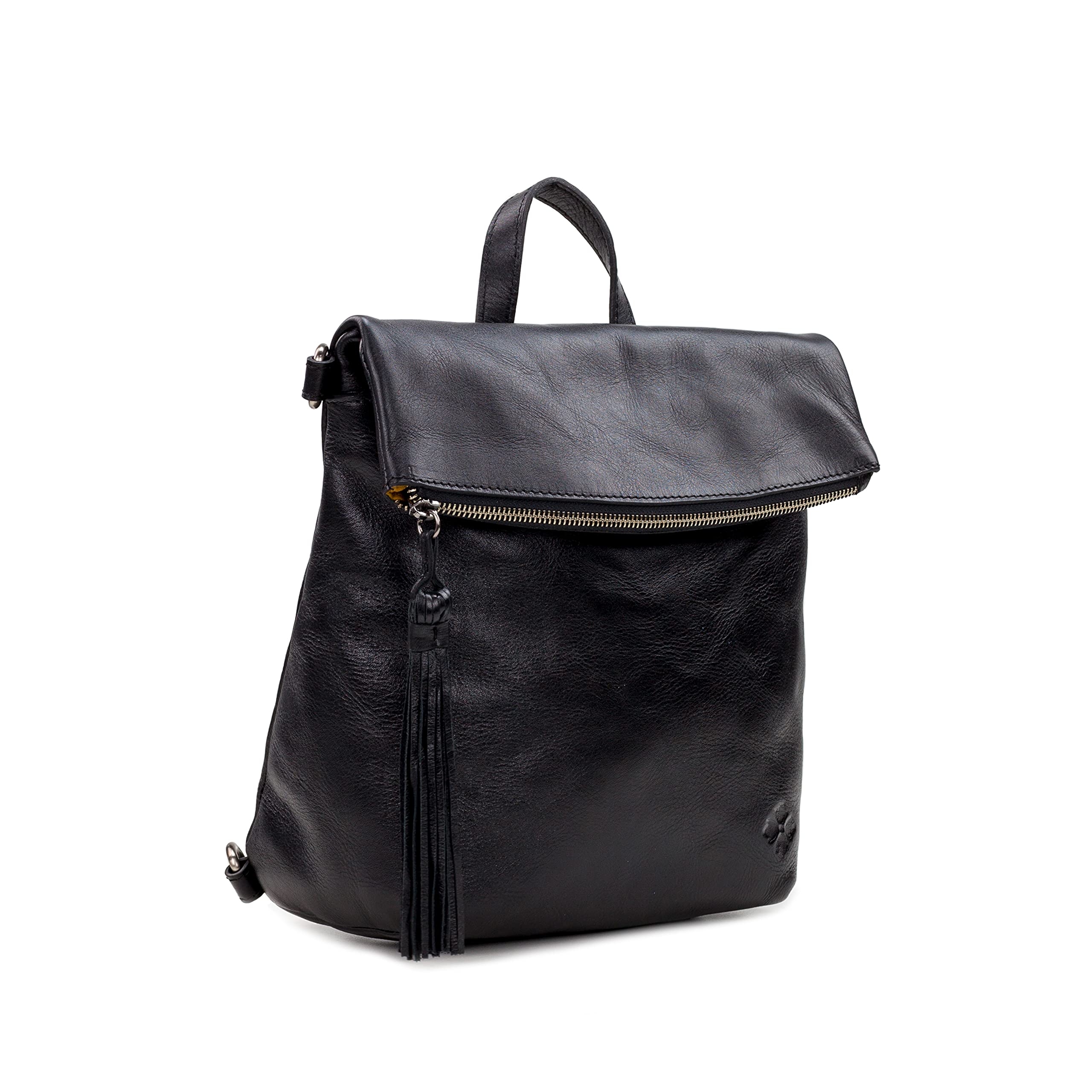 Patricia Nash Luzille 100% Full Grain Leather Backpack for Women - Convertible Backpack Tote - Genuine Leather BackPack Purse/Crossbody Bag - Black One Size - Perfect for Work, Travel & Everyday Use