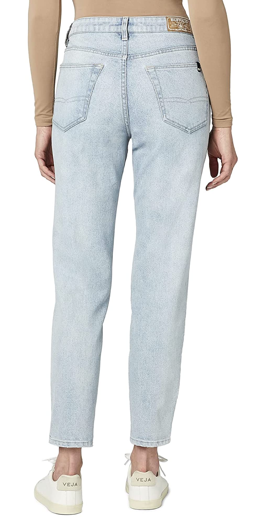 Buffalo David Bitton Women's Margot High-Rise Mom Jeans - Vintage Style Stretch Denim Pants for Casual Wear & Everyday Outfits
