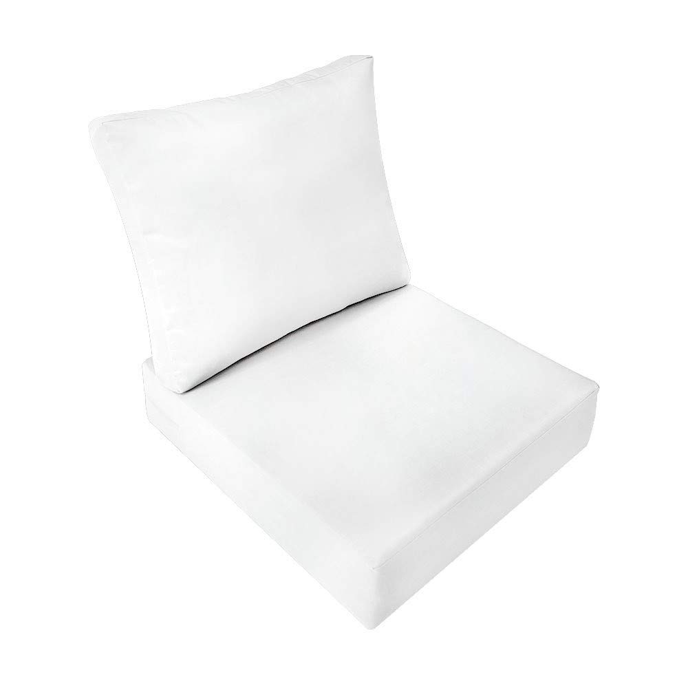 Prolinemax Knife Edge Medium 24x26x6 Deep Seat Back Cushion Slip Cover Set AD106 - Perfect for Living Room Sofas, Sectionals, and Recliners - Durable & Stylish Furniture Protection