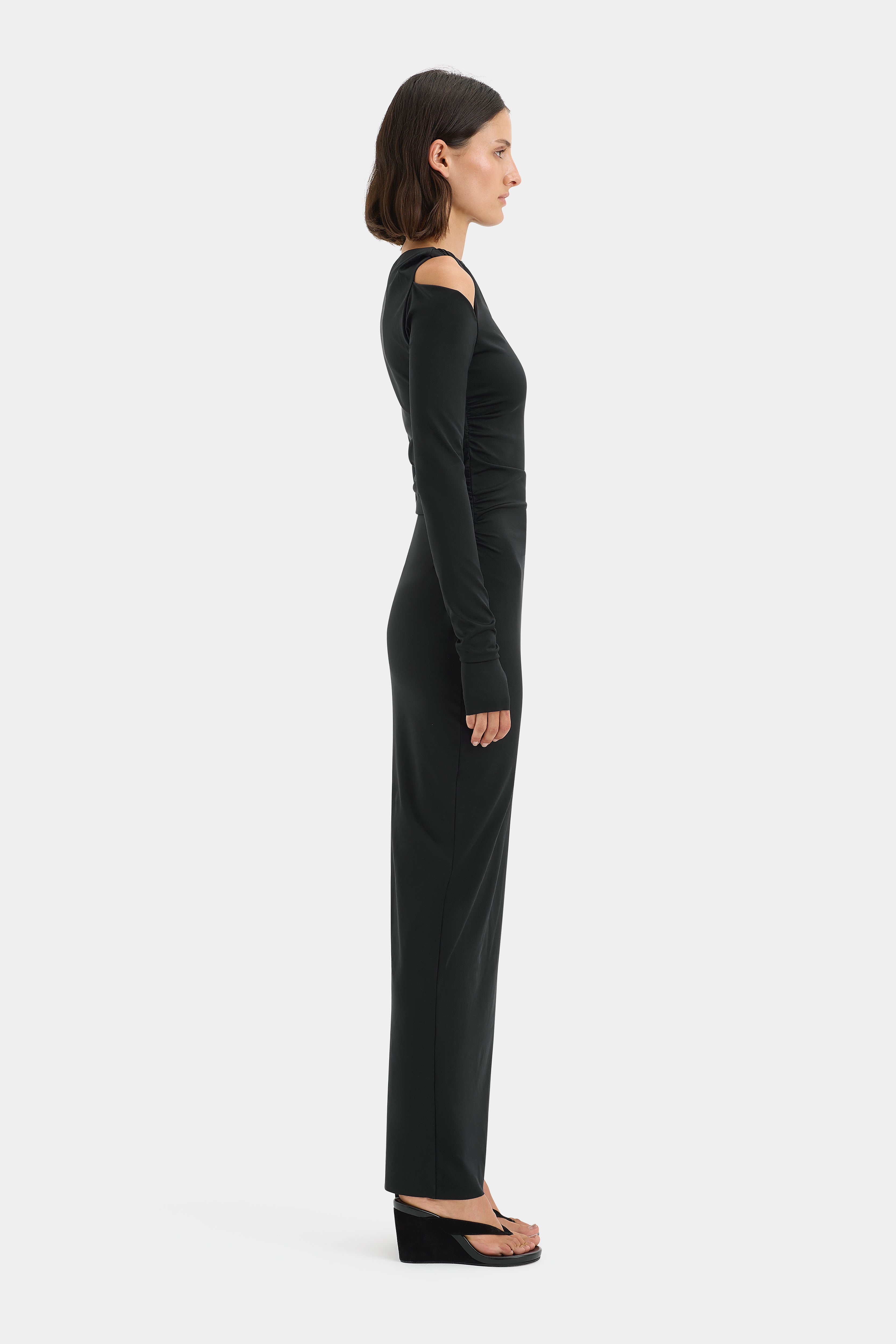Elm Long Sleeve Midi Dress for Women - Elegant Casual & Office Wear - Perfect for Work, Date Night & Fall Layering